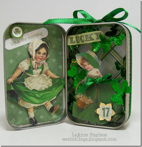 LeAnne Pugliese WeeInklings St Patricks Altered Altoids Box Vintage