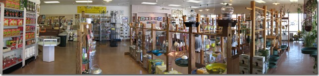 The Wild Bird store in Tucson, showing some of their many products ...