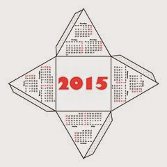 развертка 3d календаря 2015