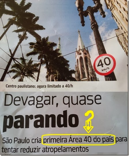 Sao Paulo a 40 km hora