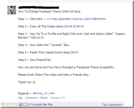 ‘How To Change Facebook Theme Within 60 Seconds’ is a spam