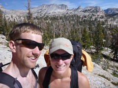 Hiking the John Muir Trail in Yosemite.