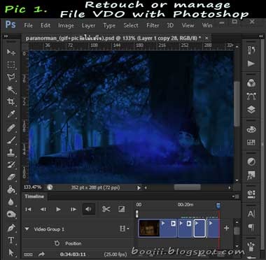 Pic1.Retouch or manage File VDO with Photoshop