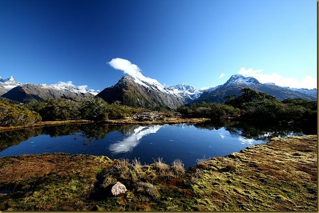 Alpine lake reflection