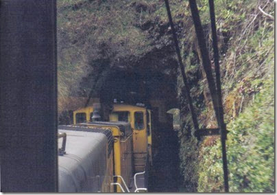 Ostrander Tunnel on the Weyerhaeuser Woods Railroad (WTCX) on May 17, 2005