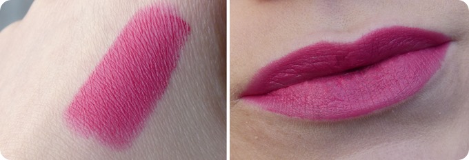 Catrice Rockoco Lippenstift Swatch Tragebild Pinkadour