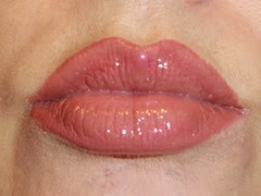 lip look wearing Urban Decay Naked On The Run lipgloss in Sesso