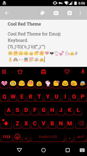 【免費個人化App】Neon Red - Emoji Keyboard-APP點子