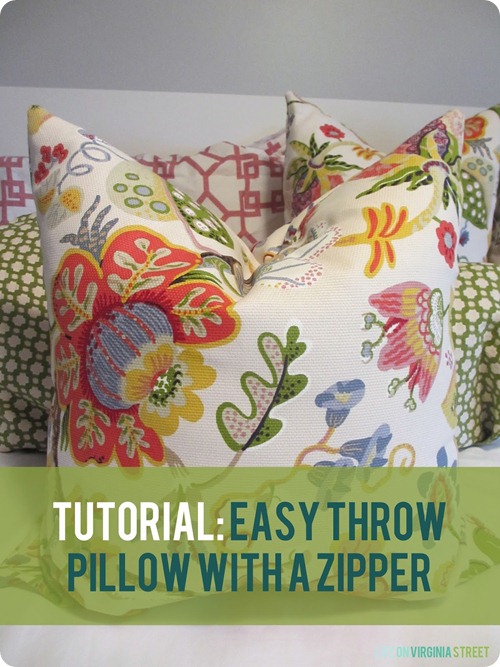 How to sew a zipper into pillow