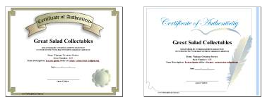 free certificate authenticity template
