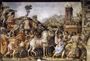 Francesco Salviati, Triunfo de Furio Camilo, Fresco en el Salone dei Cinquecento, Palazzo Vecchio, Florencia, Italia.