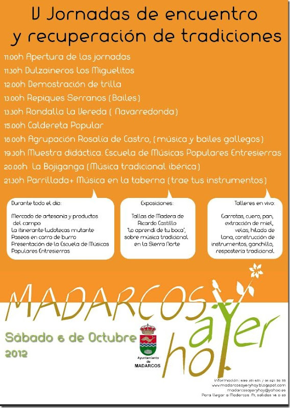 V Jornadas de encuentro y recuperación de Madarcos 2012