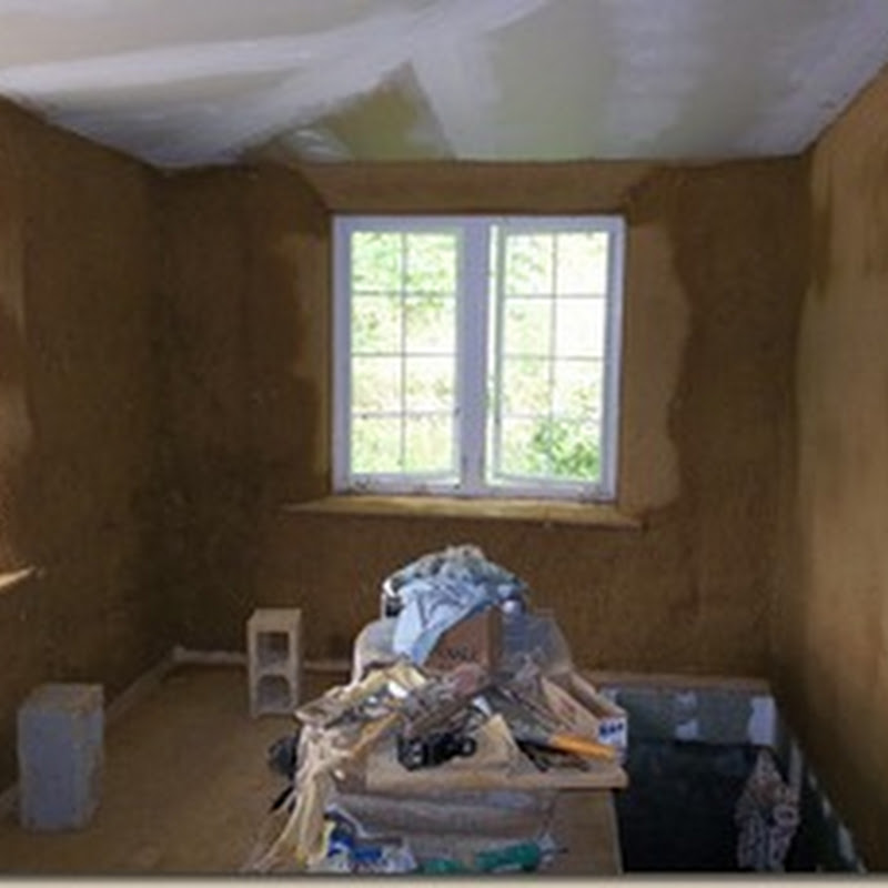 Continuing to put mud on the walls