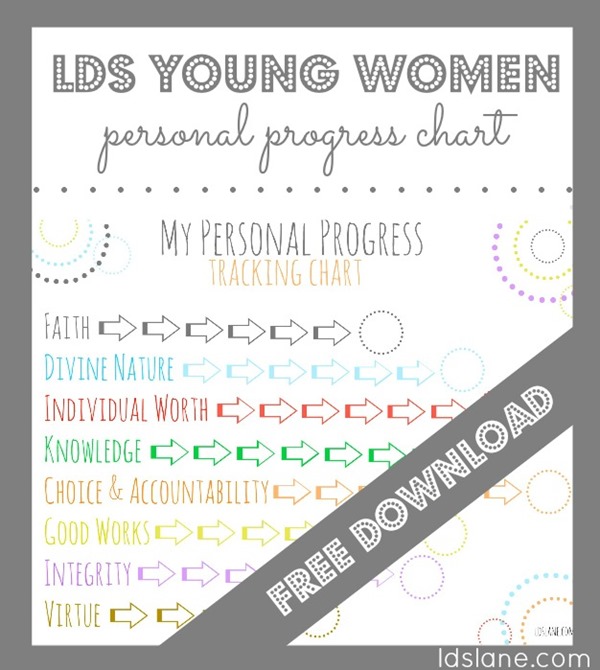 LDS Personal Progress Chart Free Download at ldslane.com