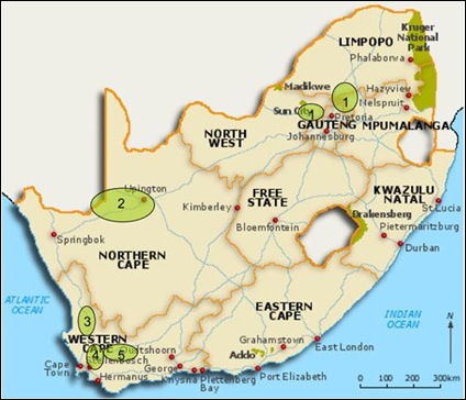 GRAPE PRODUCING AREAS SOUTH AFRICA