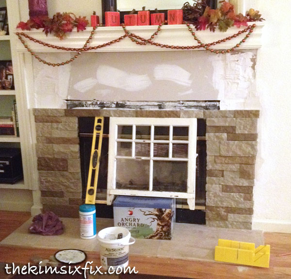 Installing airstone fireplace