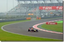 Vettel nelle prove libere del gran premio dell'India 2013