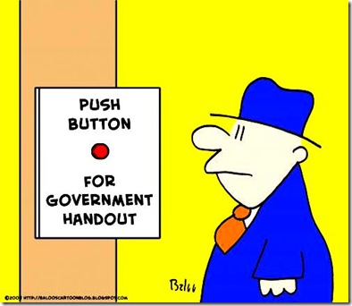 Push Button Govt Handout toon