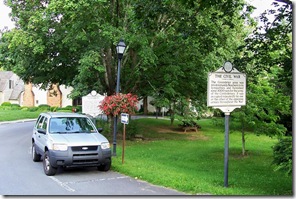 The Civil War/ Confederate Cemtery marker in Library Park, Lewisburg, WV