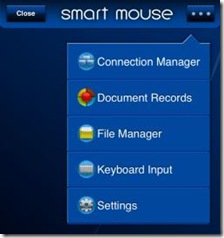 SmartMouse menu opzioni funzioni