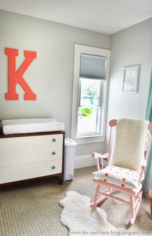 coral and mint nursery