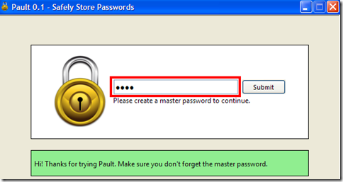 Pault settare la master password
