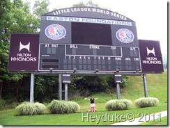 2011-08-05 Williamsport PA Little League scoreboard