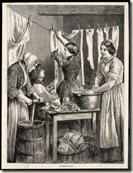 Doing the laundry. Date 1875.