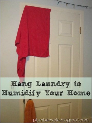 Hang Laundry to Humidify Your Home