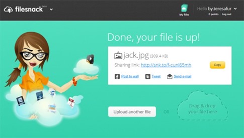 FileSnack-subir archivos gratis
