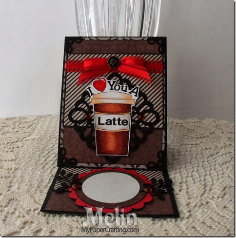 love you a latte card easel-450