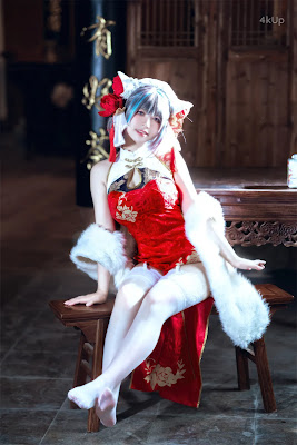 Coser@半半子 柴郡中华娘旗袍