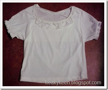 T-shirt with Lace and Cris-cross Straps