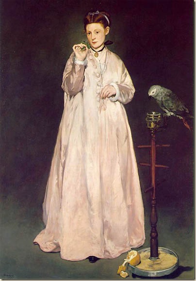 Manet, Jeune femme au perroquet