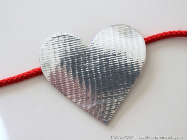Valentine Heart Garland with Duck Tape via homework | carolynshomework.com