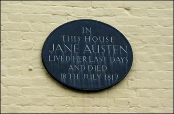 Jane Austen Plaque