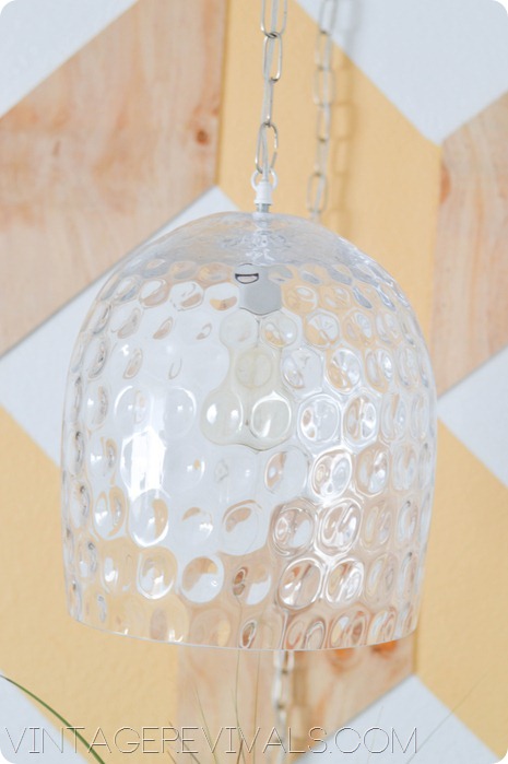 DIY Hanging Light Fixture out of vase vintagerevivals.com