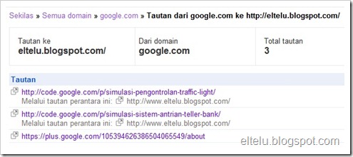 Screenshot Tautan dari Google.com ke Semar Bingung's Weblog
