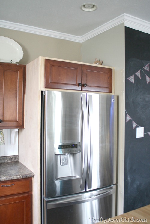 Building In A Fridge With Cabinet On, Refrigerator Cabinet Surround Ideas