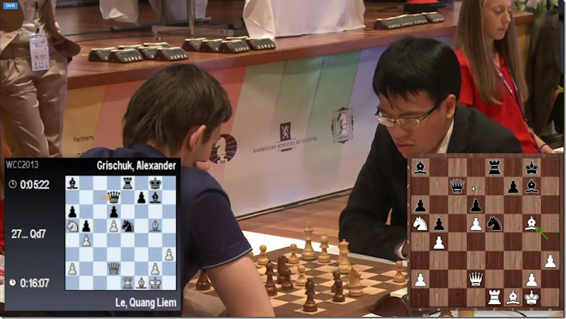 Le vs Grischuk in game 4, round 3, FIDE World Cup 2013