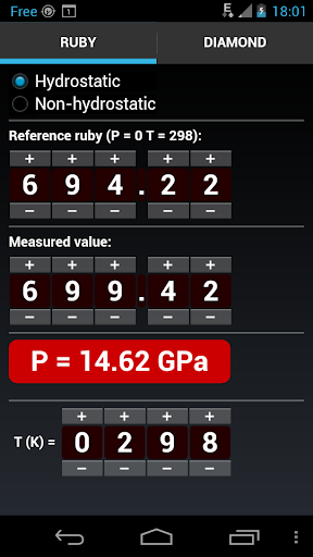 Ruby Pressure Calculator