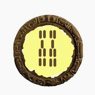 O simbolo de Ifa Ika Meji - odu- meridilogun