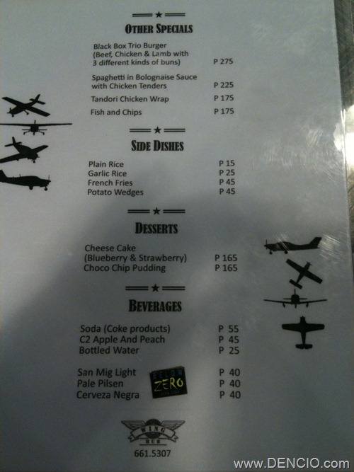 Wing Hub Menu Wing Hub Menu
