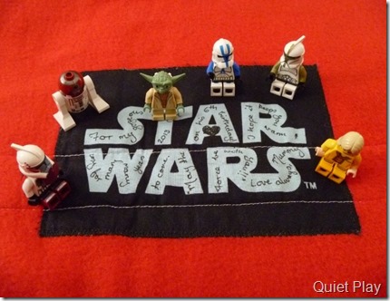 LEGO Star Wars Paper Pieced quilt Label