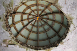 Ceiling of the former batcher plant