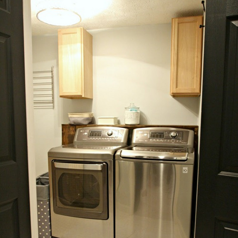 DIY Wood Shelving (Laundry Storage)