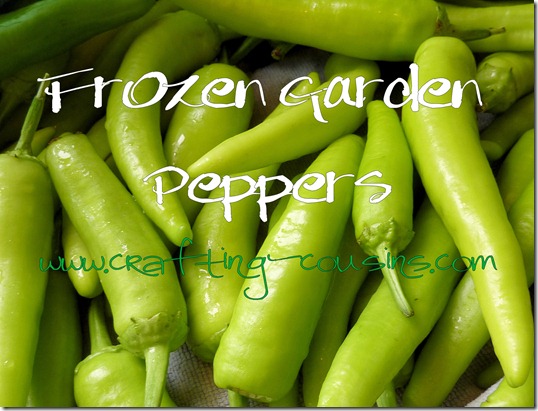 Prepare peppers for freezer storage