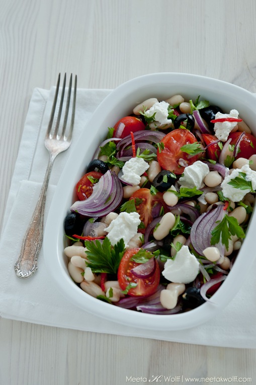 Cannellini Bean Salad with Olives and Ricotta (0090) by Meeta K. Wolff