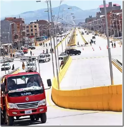 La vía El Alto-Viacha, sin pasarelas