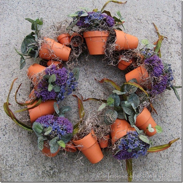 CONFESSIONS OF A PLATE ADDICT Flower Pot Wreath CONFESSIONS OF A PLATE ADDICT Flower Pot Wreath